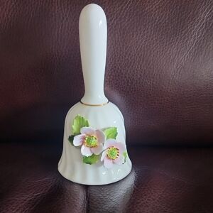 Floral Ceramic Bell with Handle
